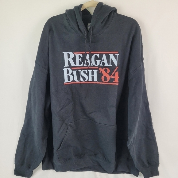 REAGAN BUSH `84 Hoodie Political Election Ronald 80s Retro Republican Size 3XL - Picture 1 of 6